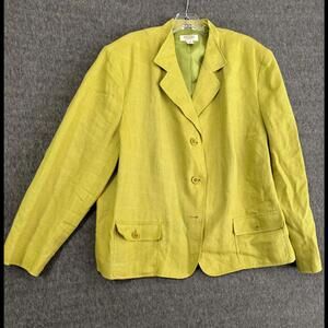 Stylish Talbots Women’s Blazer in Lime Green - Size 18W